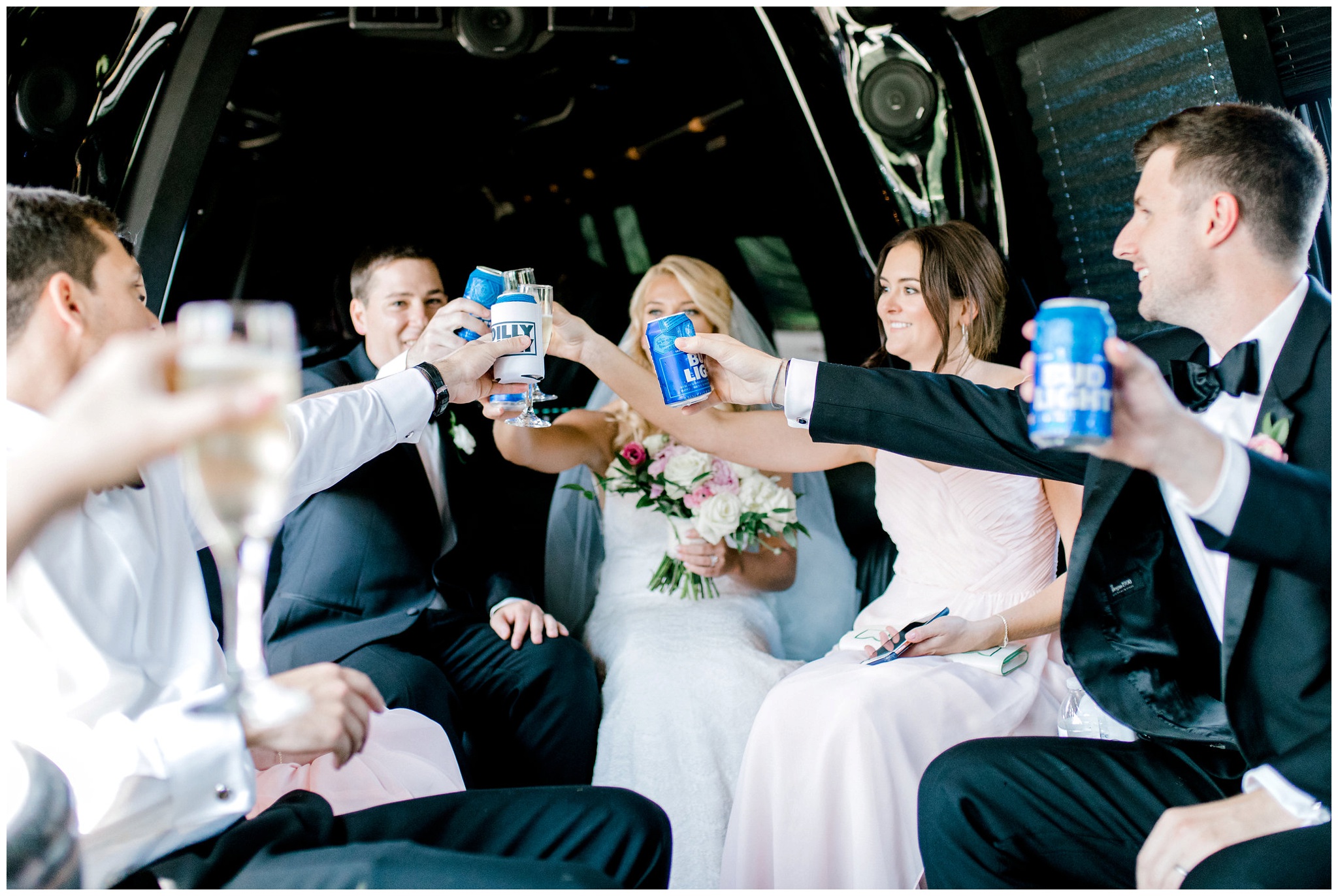 Dilly Dilly Wedding Bud Light in Limo