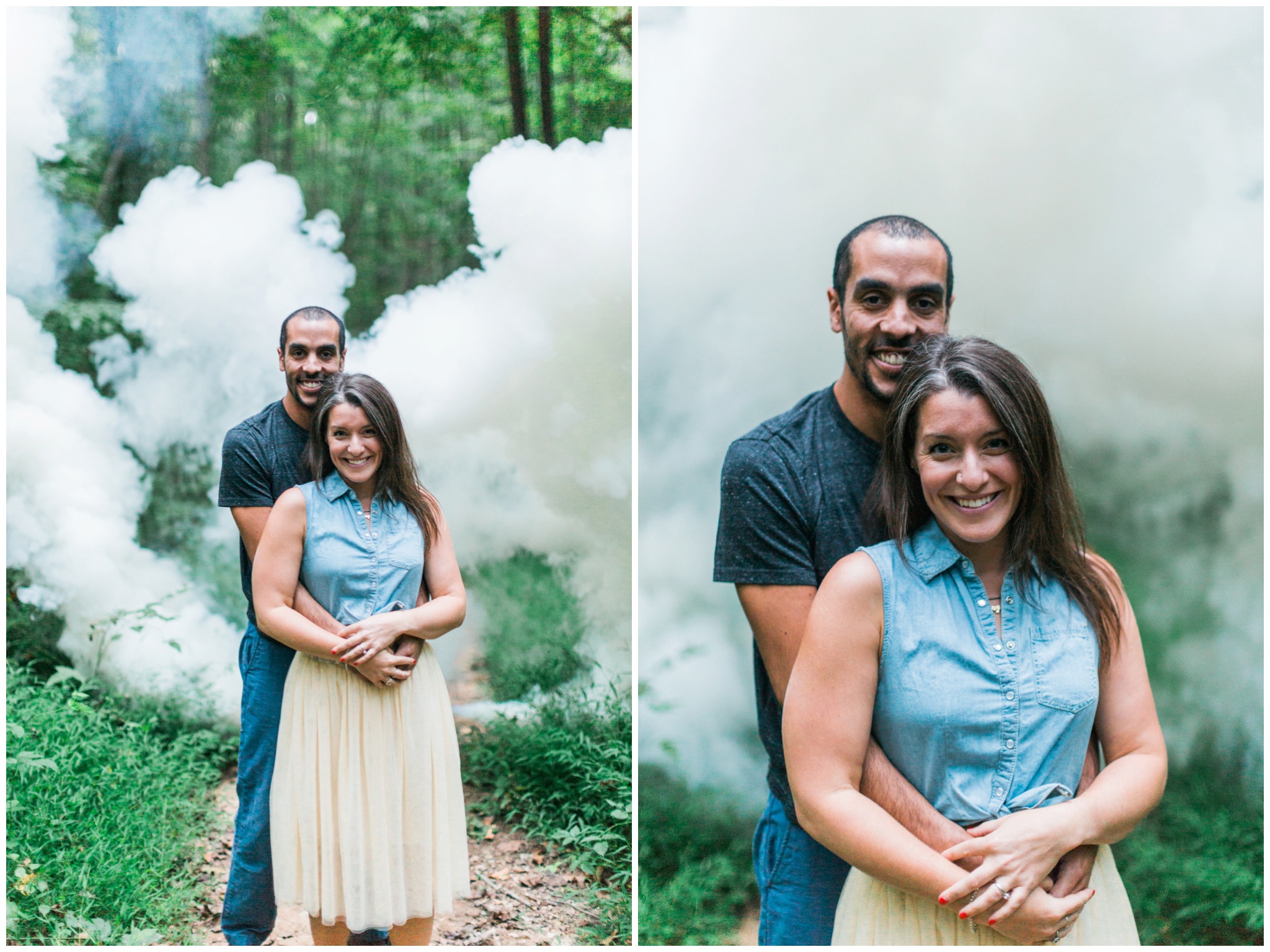 Smoke Bombs Engagement Photographer