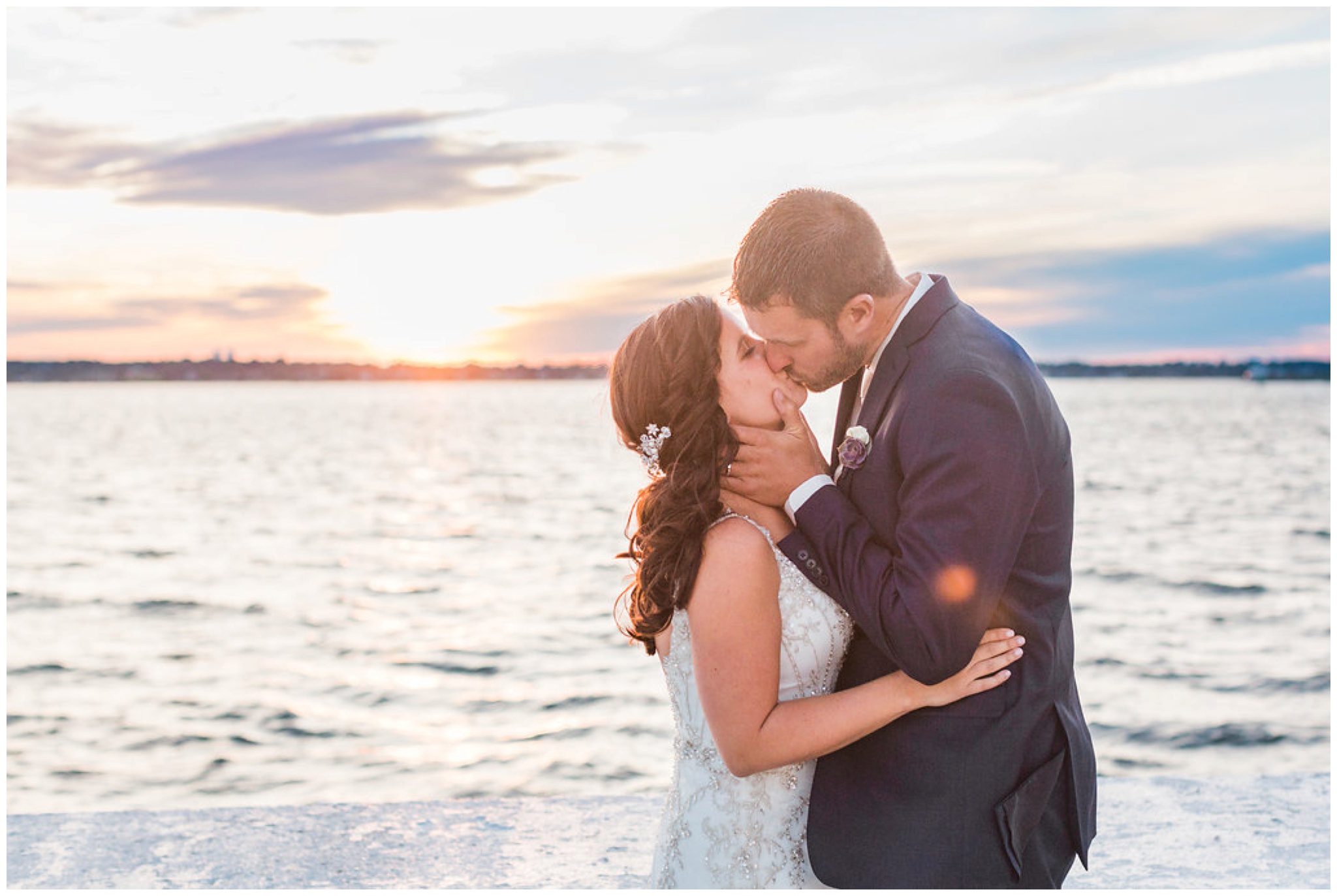 sunset wedding belle mer newport rhode island