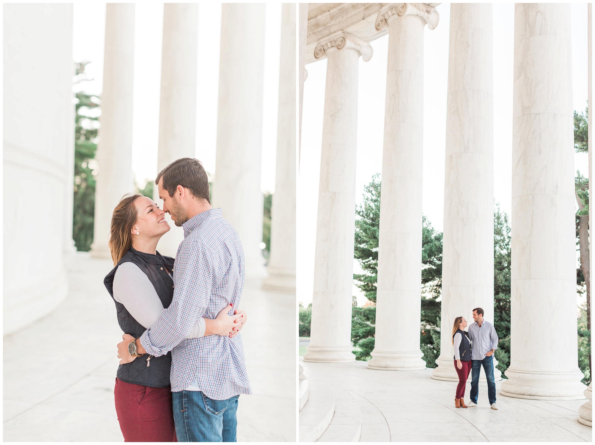 DC Monuments Engagement Session at the Jefferson Memorial